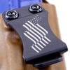 HolsterSmith KYDEX Belt Clip for Holsters & Sheaths  (FOMI Design - w/USA Flag - Wavy) - (Fits 1.50in Belts) - (Inside-The-Waistband/IWB) - (USA Made) - (2 Pack) view 4