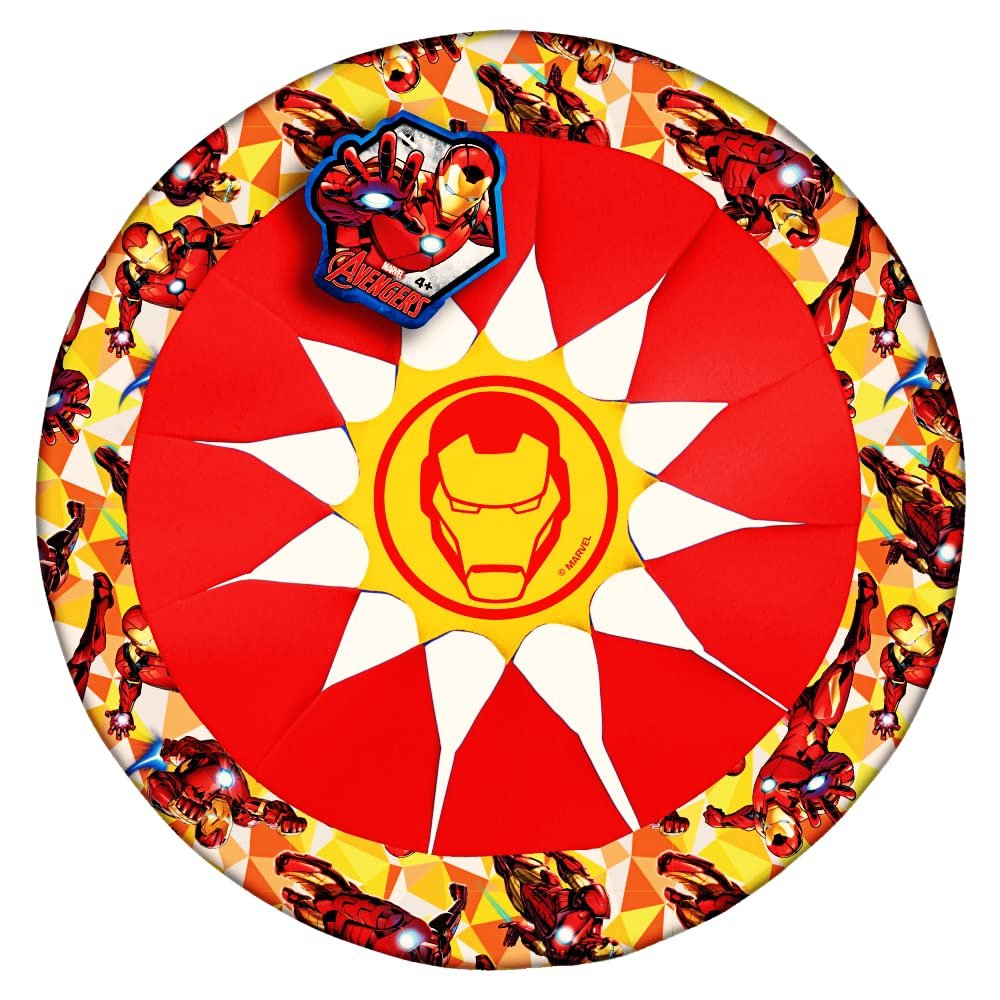 JA-RU Marvel Avengers Iron Man Soft Flying Disc Toy (1 Pack)  12" Flying Discs for Kids | Outdoor Recess Toys, Superhero Pool Toys, Fun Beach Games & Activities. C-6827-1