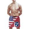 America Tennessee State Flag Men's Swim Trunks Quick Dry Beach Drawstring Shorts Sports Shorts with Pocket L view 2