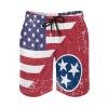 America Tennessee State Flag Men's Swim Trunks Quick Dry Beach Drawstring Shorts Sports Shorts with Pocket L view 3