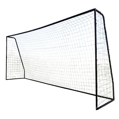 Vallerta Premier 24 X 8 FT. Regulation Size Soccer Goal w/Premium Weatherproof HDPE 4MM Net. Strongest 50MM Diameter Black Steel Frame w/Corrosion Resistant Coating. 8x24 Foot Design(1Net)