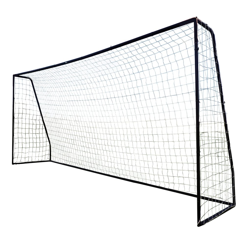 Vallerta Premier 24 X 8 FT. Regulation Size Soccer Goal w/Premium Weatherproof HDPE 4MM Net. Strongest 50MM Diameter Black Steel Frame w/Corrosion Resistant Coating. 8x24 Foot Design(1Net)