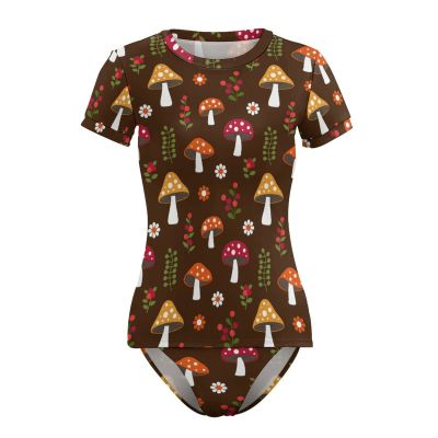 Adugen Origei Bikini Retro Mushroom Bathing Suit Women's Swimwear One-Piece Swimsuit Tummy Control Swimsuits XL