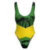 Adugen Origei Jamaica Flag Women's One-Piece Swimsuit Triangle Bathing Swimsuit Beach Party XS view 4