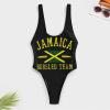 Adugen Origei Bikini Jamaica Flag Bathing Suit Women's Swimwear One-Piece Swimsuit Tummy Control Swimsuits XL view 3