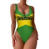 Adugen Origei Bikini Jamaican Flag Bathing Suit Women's Swimwear One-Piece Swimsuit Tummy Control Swimsuits L view 1