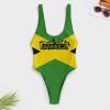 Adugen Origei Bikini Jamaican Flag Bathing Suit Women's Swimwear One-Piece Swimsuit Tummy Control Swimsuits L view 3