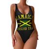 Adugen Origei Jamaica Flag Women's One-Piece Swimsuit Triangle Bathing Swimsuit Beach Party XS view 1