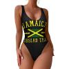 Adugen Origei Jamaica Flag Women's One-Piece Swimsuit Triangle Bathing Swimsuit Beach Party XS view 2