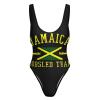 Adugen Origei Jamaica Flag Women's One-Piece Swimsuit Triangle Bathing Swimsuit Beach Party XS view 4