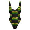 Adugen Origei Jamaica Flag Women's One-Piece Swimsuit Triangle Bathing Swimsuit Beach Party XS view 4
