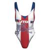 Adugen Origei Bikini Puerto Rico Flag-Frog Bathing Suit Women's Swimwear One-Piece Swimsuit Tummy Control Swimsuits S view 4