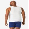 KingSize Men's Big & Tall Sculpting Tank Top - 7XL, White view 3