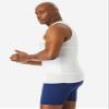 KingSize Men's Big & Tall Sculpting Tank Top - 7XL, White view 4