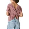 Lucky Brand Women's Sandwash Twist Back Tee, Rose Brown, X-Large view 2