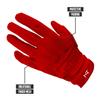 Nxtrnd G3 Padded Football Gloves, Sticky Padded Receiver & Lineman Gloves (Red, X-Large) view 3