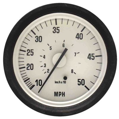 OMC Boat Speedometer Gauge 175609 | 3 1/4 Inch Black/White 50 MPH