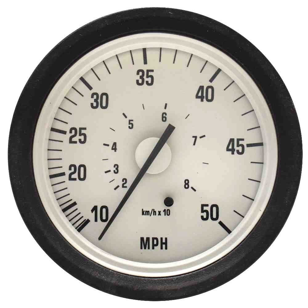 OMC Boat Speedometer Gauge 175609 | 3 1/4 Inch Black/White 50 MPH
