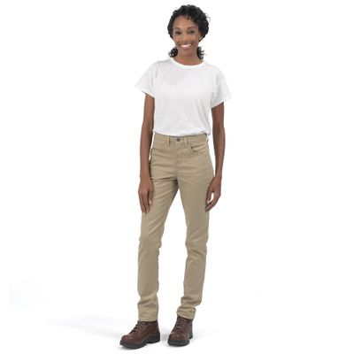 Dickies Women's High Rise Skinny Twill Pants, Rinsed Desert Sand, 28 RG