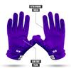 Nxtrnd G3 Padded Football Gloves, Sticky Padded Receiver & Lineman Gloves (Purple, XX-Large) view 4