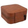 Personalized Birth Flower Jewelry Box Travel Case (Rawhide, September - Aster) view 4