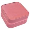 Personalized Birth Flower Jewelry Box Travel Case (Pink, October - Marigold) view 2