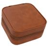 Personalized Birth Flower Jewelry Box Travel Case (Rawhide, May - Lily Of The Valley) view 2