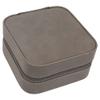 Personalized Birth Flower Jewelry Box Travel Case (Grey, July - Water Lily) view 2