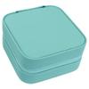 Personalized Birth Flower Jewelry Box Travel Case (Teal, July - Larkspur) view 2