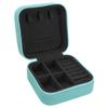 Personalized Birth Flower Jewelry Box Travel Case (Teal, July - Larkspur) view 3