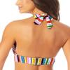 Anne Cole Womens Striped Halter Bikini Swim Top White M view 2