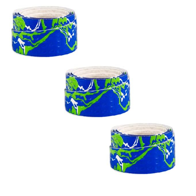 Deras Set of 3 Grips Baseball, Tennis, Padel, Softball Anti-Slip Bat Grip (TB02 Blue ASP)