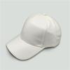 Classic Shiny Plain PU Leather Baseball Cap Trucker Breathable Adjustable Sun Visors Golf Tennis Simple Outdoor Unisex White One Size view 2