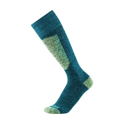 Gordini Men's Ripton Ultralight Ski Over-The-Calf Sock, Teal/Citrus, Large