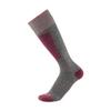 Gordini Women's Burke Lightweight Ski Over-The-Calf Sock, Heather Grey/Purple, Large view 1