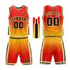 Personalize Your Own Team Basketball Uniform Suit for Kids Adults with Your Custom Name and Number (Red-Yellow) view 1