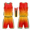 Personalize Your Own Team Basketball Uniform Suit for Kids Adults with Your Custom Name and Number (Red-Yellow) view 2