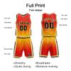 Personalize Your Own Team Basketball Uniform Suit for Kids Adults with Your Custom Name and Number (Red-Yellow) view 3