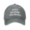 POLIFARMER Shit Show Crew Member Cap for Women Dad Hat Fashionable Caps Gray view 1