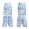 Custom Basketball Jersey Uniform Suit For Man Woman Girl Boy Printed Your Logo Name Number (H-Cyan) view 2