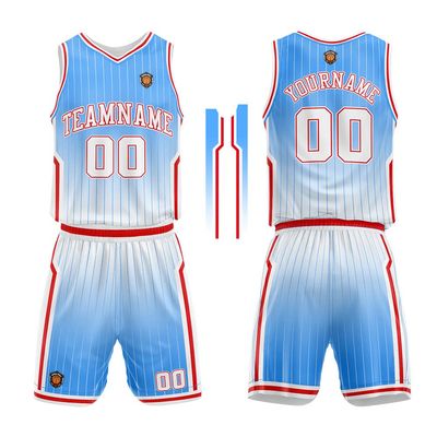 Personalize Your Own Team Basketball Uniform Suit for Kids Adults with Your Custom Name and Number (Light Blue-White)