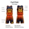 Personalize Your Own Team Basketball Uniform Suit for Kids Adults with Your Custom Name and Number (Navy-Orange) view 3