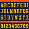 Personalize Your Own Team Basketball Uniform Suit for Kids Adults with Your Custom Name and Number (Navy-Orange) view 4