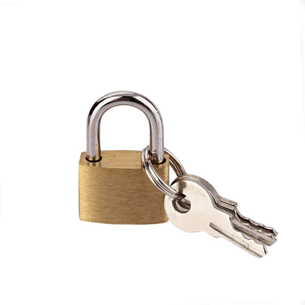 20mm Small Padlock Mini Luggage Lock Bag Travel Suitcase Zip(Color:Gold) Useful and Nice