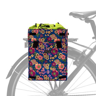 Po Campo Bags Bike Accessories Orchard Grocery Pannier Rear Rack Bicycle Storage Bag Waterproof, Large Bicycle Pannier for Shopping, Urban Commuting, Travel (Meadow)
