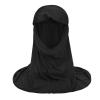NICEYST Girls Ice Silk Muslim Khimar Hijab Headscarf Flower Arab Scarf Shawls Neck Wrap Islamic Head Wrap for Age 2-7 Years (Style 4-Black) view 2