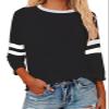 XKBHYD Baseball t-Shirt Girls Baseball Jersey Green Sleeve Baseball Shirt Green and White Baseball Shirt Raglan Shirts 3/4 Sleeve view 1