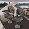 Goplus Camo 2 Pack Folding Boat Seats with Stainless Steel Screws & Aluminum Hinges, Waterproof & Comfortable Captain Boat Seats for Marine Vehicles view 2