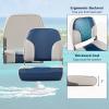 Goplus Low/High Back Boat Seats, Folding Boat Seat with Stainless Steel Screws & Aluminum Hinges, Thickened Sponge Padding, Waterproof Fishing Captain Boat Seats(2 Packs Navy & Gray) view 3