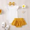 Aslaylme Baby Girl 1st Birthday Outfit First Birthday Clothes Infant Girl Sun Skirt Set (Sun,6-12 Months) view 4